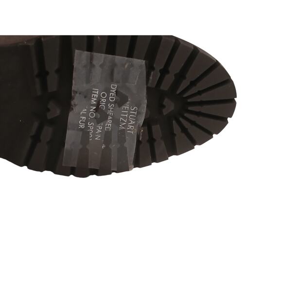 Stuart Weitzman Shearling Parka Over Knee Boots Sz 8 M Taupe Suede Leather 50/50 - Picture 8 of 14